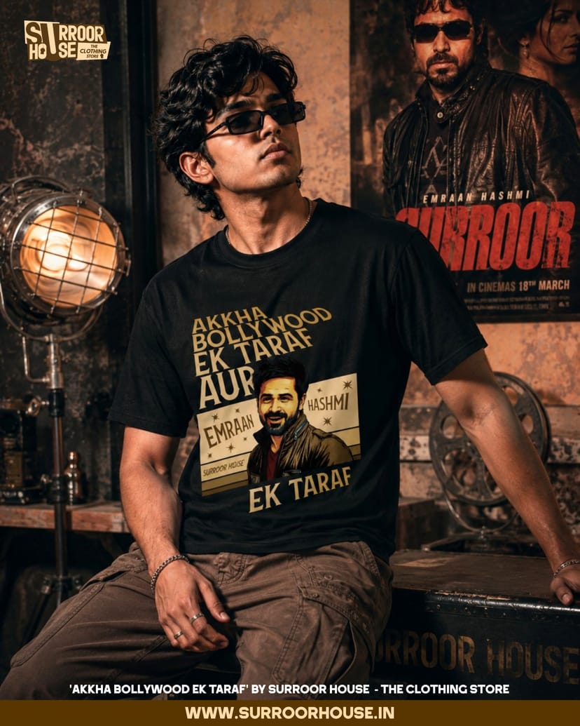 'Akkha Bollywood Ek Taraf’ Luxury Oversized T-Shirt | 100% Cotton With Heavy Luxurious Feel